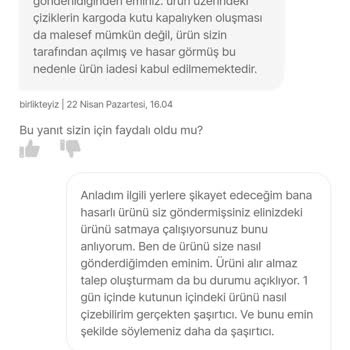Hepsiburada Birlikteyiz Satıcısı İade Kabul Etmediler