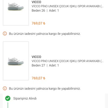 Vicco FLO Pabucline Satıcısı Şikayeti