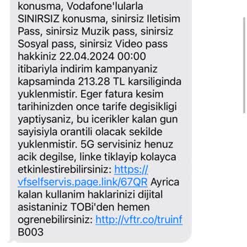 Vodafone Mobil İnternet Paketimin Hızla Tükenmesi Ve Mağduriyetim