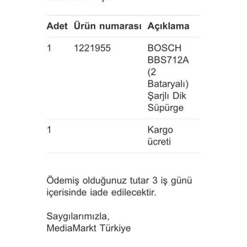 Media Markt Siparişimi İptal Etmiş
