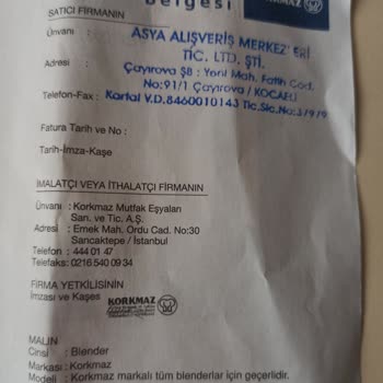 Korkmaz Mutfak Eşyaları Korkmaz Garanti Vadediyor Servis Yerine Getirmiyor