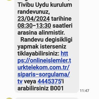 Tivibu Kurulum Randevusuna Mazeret Bile Belirtmeden Gelmedi