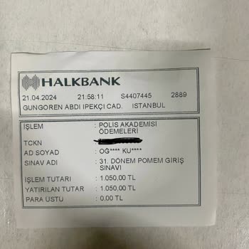 Pomem Sınav Ücreti Halkbank