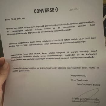 Converse Aldım Pişman Oldum 👎🏻 Arkasında Durmuyorlar
