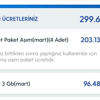 Turkcell Aşmaz Pakete Uygulanan Aşım Ücreti