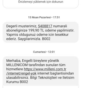 Millenicom Mağduriyeti Fatura Bilgi Dışı