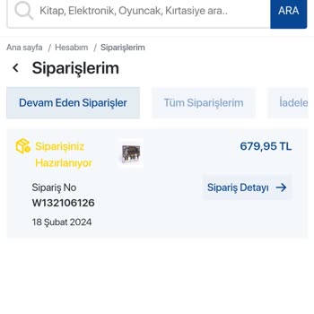 D&R Kargoya Dahi Verilmeyen Ürün