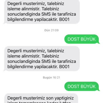 Bimcell Dost Büyük Paketimi Onaylamıyor