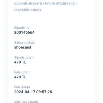 Jest Shoes Para İadesinin Olmaması