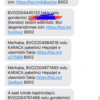 Hepsijet Tarafından Bana Ait Olmayan Kargo Mesajları Almak Ve Aranmak