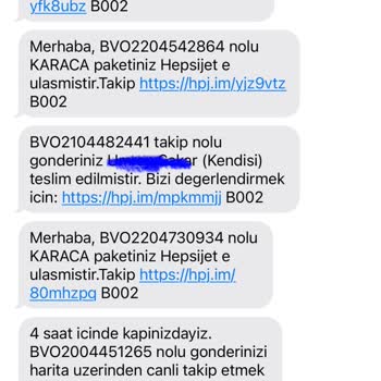 Hepsijet Tarafından Bana Ait Olmayan Kargo Mesajları Almak Ve Aranmak