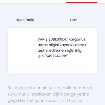 Akşehir Aras Kargo Teslimat Yapmıyor