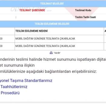 Aras Kargo Akşehir Şube Gönderimi Getirmiyor