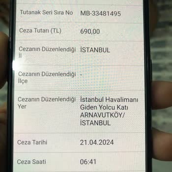 İGA İstanbul Havalimanı Haksiz Ceza Yazıldı