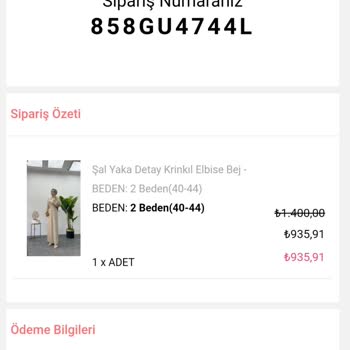 Meysadesign Kıyafetim Kusurlu Geldi.
