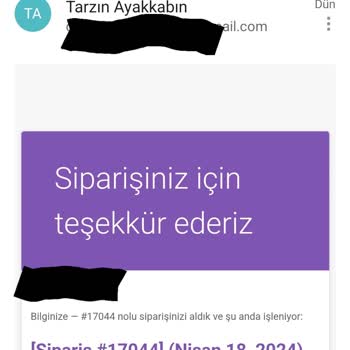 Tarzın Ayakkabın (Tarzinayakkabin.com) Kargo Bilgisi Tarafıma Ulaşmadı