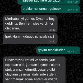 2 Aydır Beklediğim Dyson Stoğu Hüsranı Ve İlgisiz Müşteri Hizmetleri