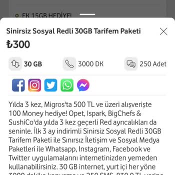 Vodafone Tarife Seçim Ekranı Yanıltıcı Fiyat Görselleri Hakkında