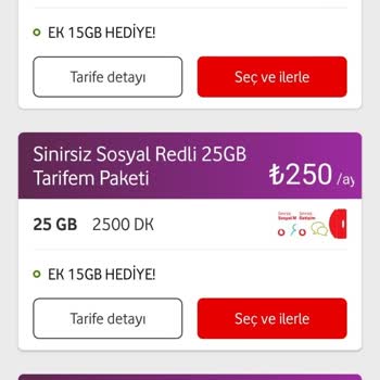 Vodafone Tarife Seçim Ekranı Yanıltıcı Fiyat Görselleri Hakkında