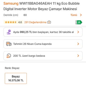 Hepsiburada Fiyatı Düşen Ürünün Fiyat Farkının Ödenmesi Talebi