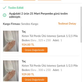 Taç Keten Tül Trendyol Satış