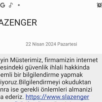 Slazenger Kişisel Veriler İlgili Güvenlik Sorunu.