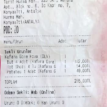KFC Refused To Send The Missing İtem