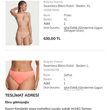 Victoria Secret Online Sipariş Problemi