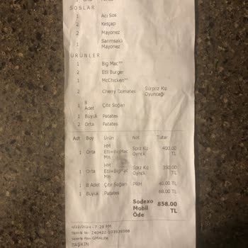 McDonald's Eksik Ürün Var Ve İletişime Geçemiyorum