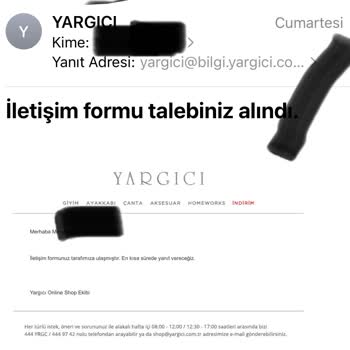 Yargıcı Marka Alışveriş Sonrası Ulaşılamama