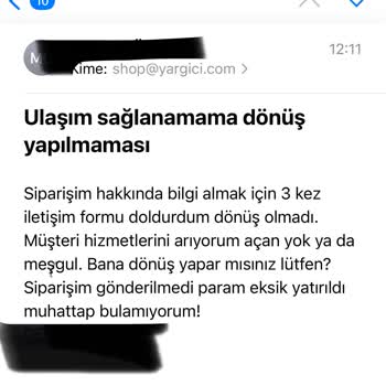 Yargıcı Marka Alışveriş Sonrası Ulaşılamama