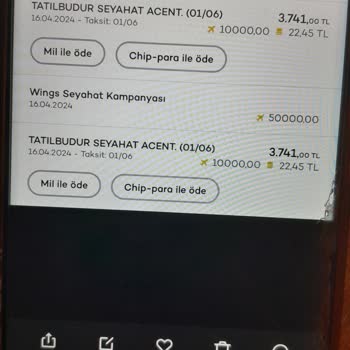 Tatilbudur Kredi Kartından 3 Kez Çekilen Tutar