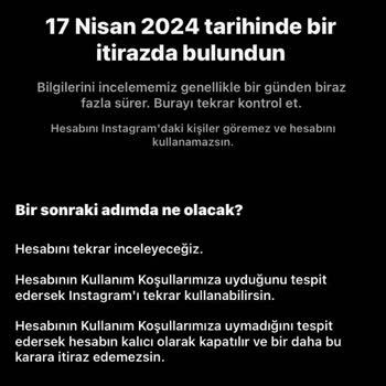 Instagram'ım İncelemeye Alındı