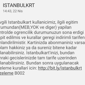 İstanbul Kart Öğrenci Akbilim