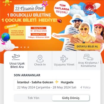 Pegasus 23 Nisan Çocuk Bayrami Bedava Bilet Kampanyası Mağduriyeti