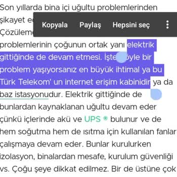 Türk Telekom'un İnternet Erişim Kabinindeki Uğultu Sorunu!