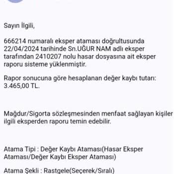 Corpus Sigortanın Değer Kaybını Ödememesi.