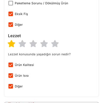 Migros Yemek Geç Teslimat Ve Fiş İletilmemesi