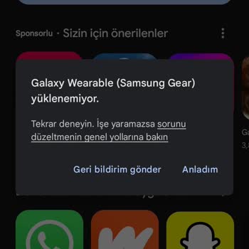 Vivo Telefona Galaxy Wearable Yüklenmiyor