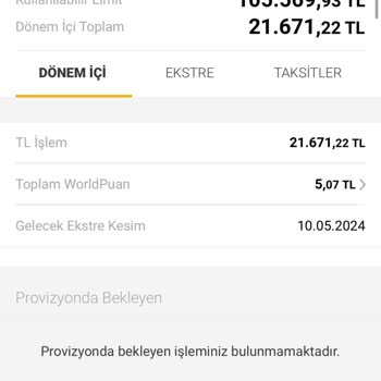 VakıfBank Yaptığım Harcamam Taksite Bölünmüyor