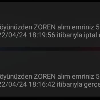 Yapı Kredi İstek Harici Alım Emri İptali