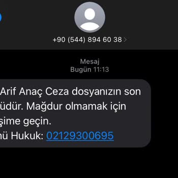 Metka Hukuk (SMS) İ̇nönü Hukuk Bana Ait Olmayan Dosya