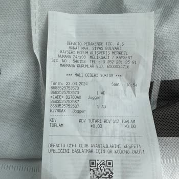 DeFacto Kayseri Forum Ürün Değişimi