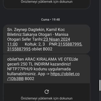 Obilet Kamil Koç'un Benim Biletimi Nasıl Başkasına Satar