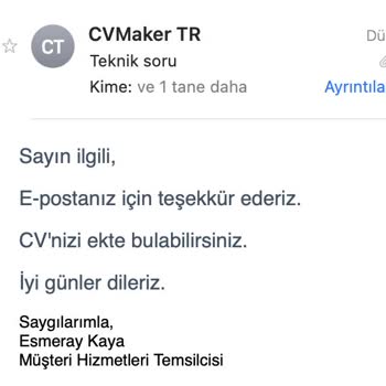 CV Maker Hizmet Alamama
