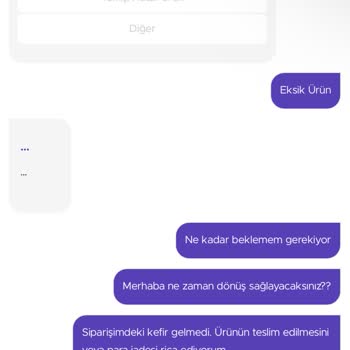 Getir Eksik Ürün Teslimi