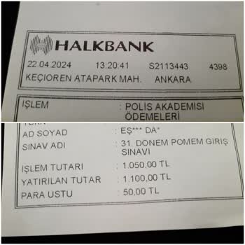 Halkbank Pomem Ücreti Yatmamış Gözüküyor.