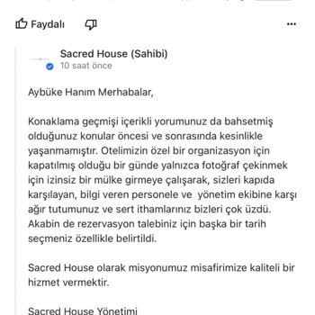 Sacred House'ın Yalan İthamları Ve Müşteriyi Suçlar Yorumları