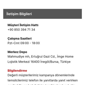 İmge Home Ürünüm Gelmedi Ve Bilgi Alamıyorum