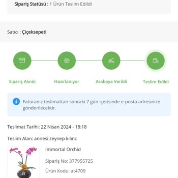 Çiçek Sepeti Sipariş. Yanlış Kişilere Teslim Edildi Mağdur Ediliyoruz!